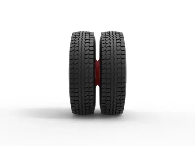 Rear wheel of Pickup Truck Scale 1 to 25 3D print model