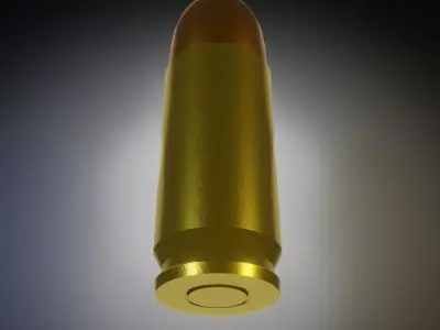 9mm Bullet 3D Model-Game Ready Low-poly 3D model
