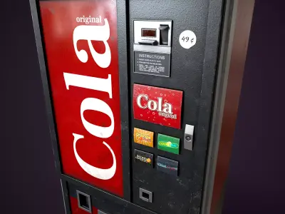 Soda Vending Machine Low-poly 3D model