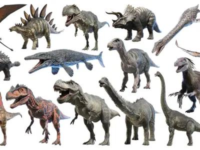 Dinopack Medium Static 3D model