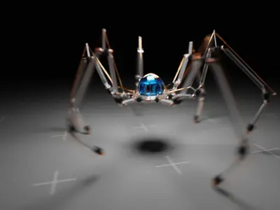 The Mechanical Spider Robot Free 3D model