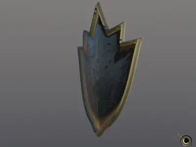 Web Shield Low-poly 3D model