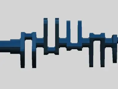 Crank shaft Free 3D model by richardpasala