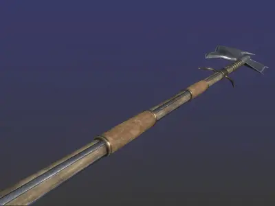Battle Axe Low-poly 3D model 14