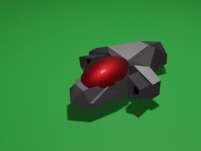 Spaceship Warfly Free low-poly 3D model