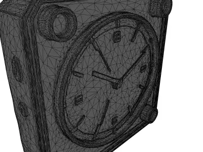 Futuristic Neon SciFi Wall Clock 3D model
