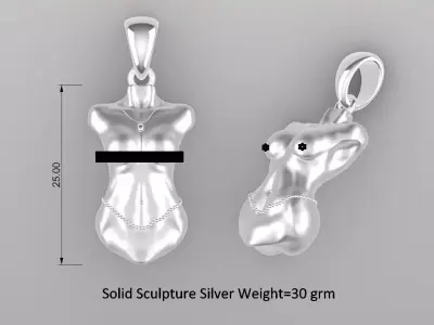 Torso Pendant Design 3D print model