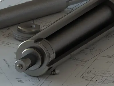 Roll metal roller Free 3D model