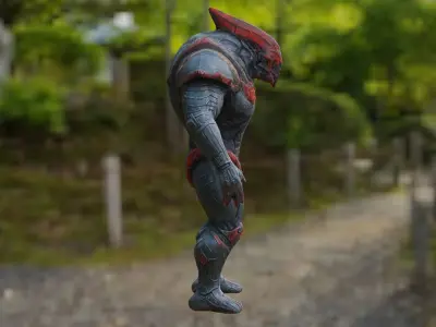 Cyborg robot Low-poly 3D model purchase