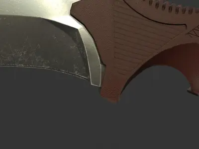 Karambit katana Low-poly 3D model