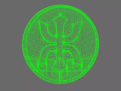 Red Ronin Chapter DV04 Shoulder Circle Symbols 3D print model