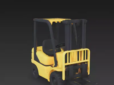 Stylized Industrial Forklift 3D Model 3d model Low-poly 3D model