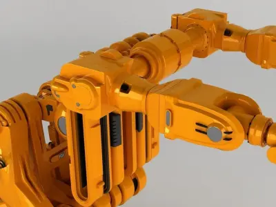 Robot Arm Rigged 3D model