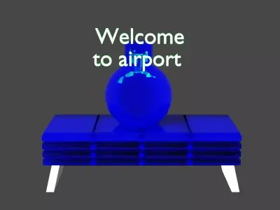 airport welcome to Free 3D model