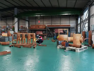 Industrial Workshop Welding Factory Interior PBR Game Ready Low-poly 3D model