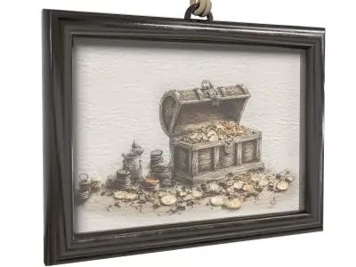 Illustrated wall art frame - Part 10 3D model