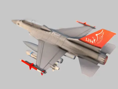 F-16 fighting falcon 3D model shop