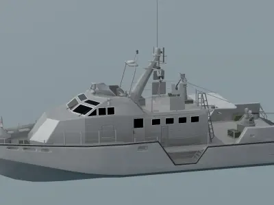 Patrol Boat low poly 3D model
