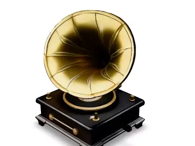 Vintage Gramophone 3D Model Low-poly 3D model purchase