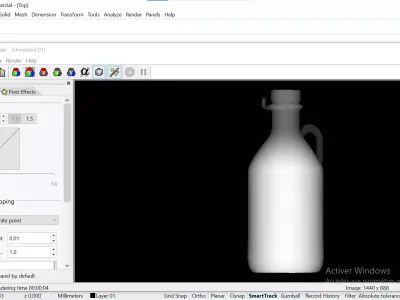 Decorated Clay Water Bottle  3D print model