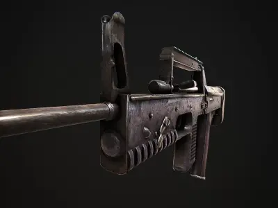 A91 Assault Rifle Low-poly 3D model