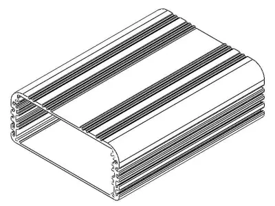 Aluminum Extruded Instrument Case MOD AL043e Low-poly 3D model