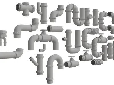 Industrial Modular Pipe tube Kit 3D model