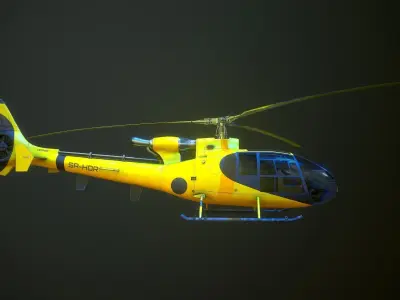 Helicopter SA340 Gazelle 3D model