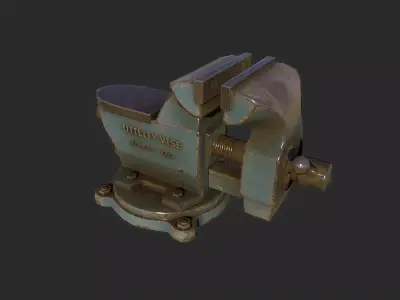Utility Bench Vise Low-poly 3D model