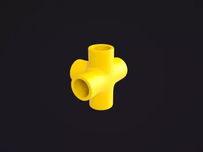 5-Way Pipe Fitting 3D model