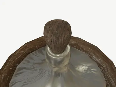 Demijohn Wine Low-poly 3D model