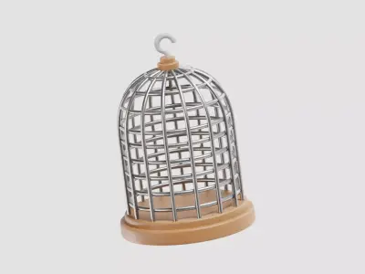 Bird Cage 3d model Low-poly 3D model purchase