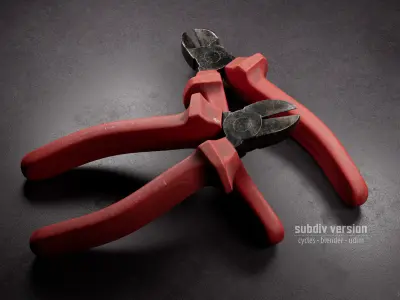 Piler Side Cutter - 2 version - Low-poly 3D model