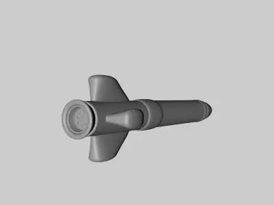 Cartoon Rocket 3D model order