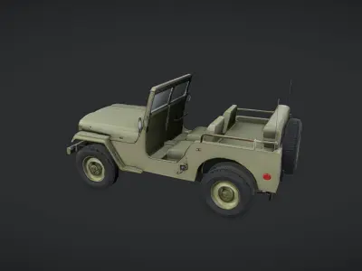 classic military jeep vehicle 3D model