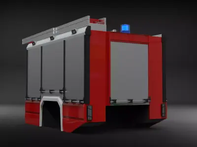 Rosenbauer ET Back Construction Low-poly 3D model