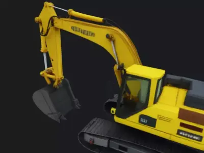 Hydraulic Excavator 3D Model 3D model