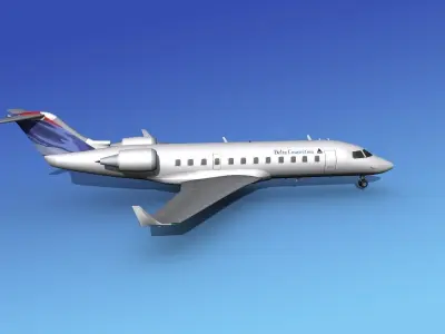 Canadair CRJ100 Delta Connection 3D model