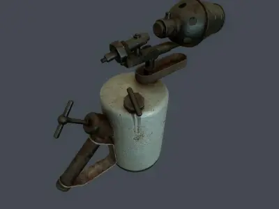 Old Flame Thrower Low-poly 3D model