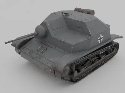 PzKpfw TKS p 20mm Low-poly 3D model