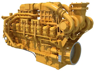 Marine Propulsion Engine 3D model