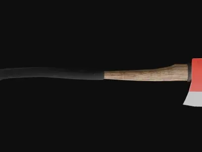 Game-Ready Fire Axe - Melee Weapon Low-poly 3D model
