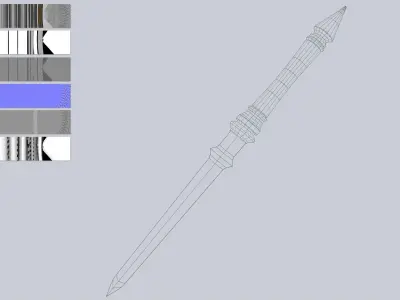 Dagger Low-poly 3D model purchase