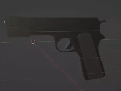 gun pistol Free low-poly 3D model
