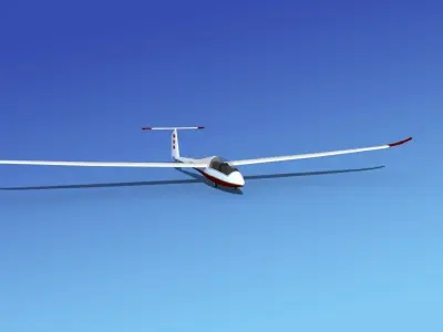 Duo Discus Sailplane 3D model 6