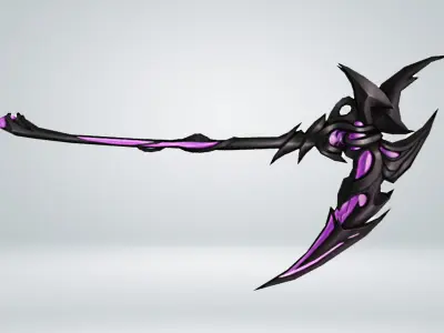 Futuristic Scythe Low-poly 3D model order