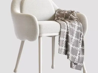 Corolla 270 White Armchair by Cristina Celestino 3D model