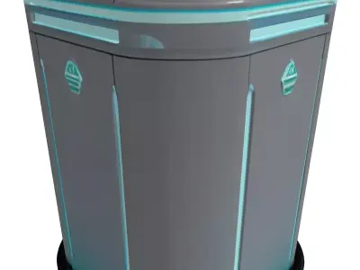 SciFi Hexagon Storage Container 3D model