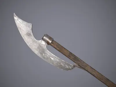 Medieval Polearms Low-poly 3D model
