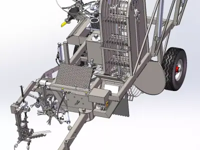 Combined with beet harvester 3D model